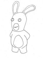 coloriage lapin cretin timide